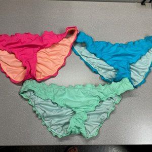 Three Ruffle Cheeky Bikini Bottoms - Victoria Secret